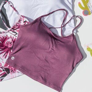 Ava Crop Top - Ribbed Lilac | Senita Athletics | L